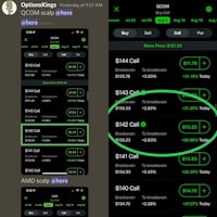 a screenshot of the options king app on an iphone