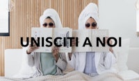 two women reading books in bed with the words unisciti a noi