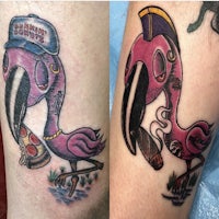 pink flamingo tattoo