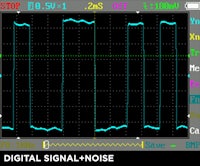 a digital signal noise meter is shown on the screen