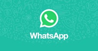 whatsapp logo on a green background