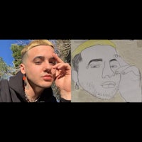 a drawing of a man next to a drawing of a man