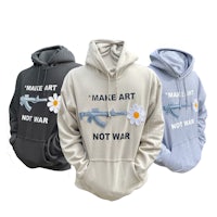 make art not war hoodie