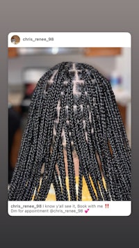 a picture of a woman with braids on her head