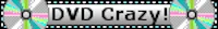 the dvd crazy logo is shown on a black background