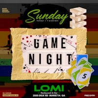 a poster for sunday game night
