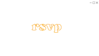 a black background with the word rsvp