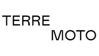 a black and white logo with the word terre moto