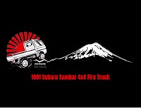 the logo for the subaru sambar 400 fire truck