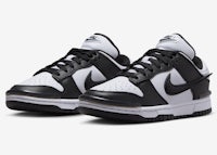 the nike dunk low is white and black