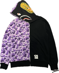 a bathing ape shark camouflage hoodie