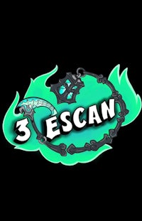 3 escan logo on a black background