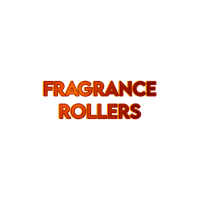 fragrance rollers logo on a black background