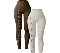 a pair of leggings with the word energize on them