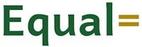 a green logo with the word equal on it