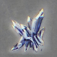 a drawing of a crystal on a gray background