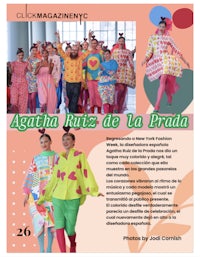 the cover of the magazine agatha ratz de la prada