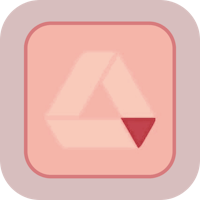a pink square with a triangle on it