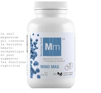 a bottle of mind mag with a white background