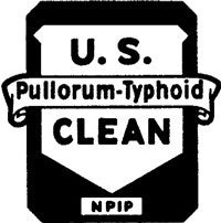 a black and white logo for the u s pulmon-typhoid clean