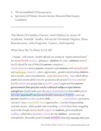 an example of a research paper on the topic of children's mental health