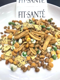 a plate with a sign that says fit sante