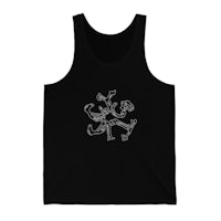 a black tank top with an image of an octopus on it