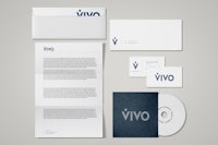 vivo's business card, letterhead, envelope and cd