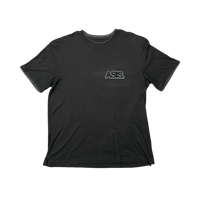 a black t - shirt with a logo on it