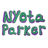the word nyota parker on a black background
