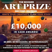 the boomer prize art edition with balloons in the sky
