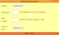 wire size calculator - screenshot