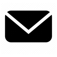 an envelope icon on a black background