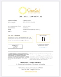 gensol certificate of results