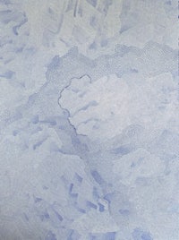 a piece of paper with a blue background