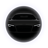 audi r8 icon in a circle