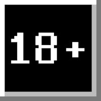 a black and white square with the number 18 on it