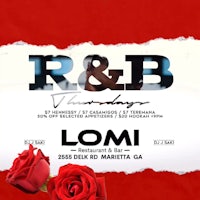 a flyer for r & b with roses and roses