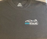 a black t - shirt that says cool detailing