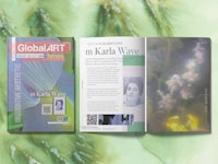the cover of global art magazine with a photo of a flower