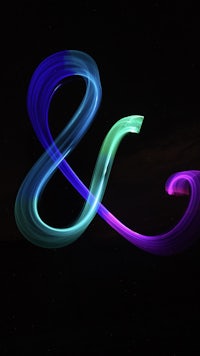 a light painting of the letter a on a black background
