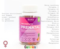 a bottle of suki prenatal vitamin gummies