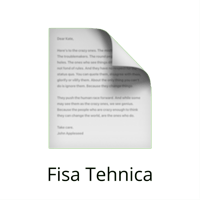 fisa technica - a paper with the word'fisa technica' written on it