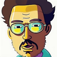 a cartoon of a man with glasses and a beard