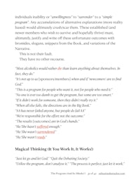 a sheet of paper with the words'magical thinking in your own words'