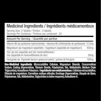 a label for a supplement with a list of ingredients