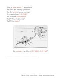 an image of a crab with a poem on it