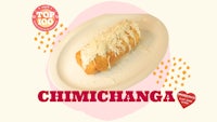 a plate with a chimichanga on it