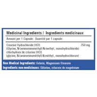 a label showing the ingredients of a supplement