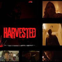 a poster for the movie harvested